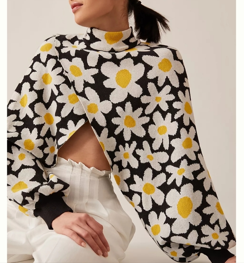 Anthropologie/ Farm Rio Daisy Sweater